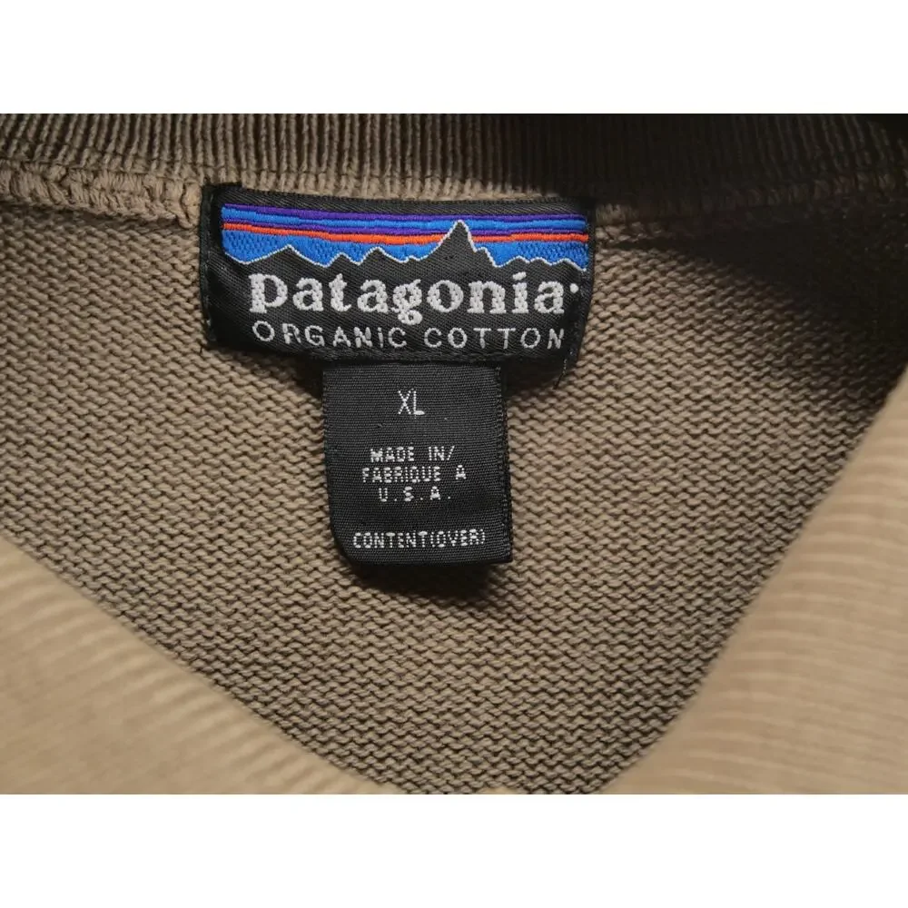 Vintage Patagonia Made in USA Organic Cotton Long Sleeve Polo Shirt Sweater XL